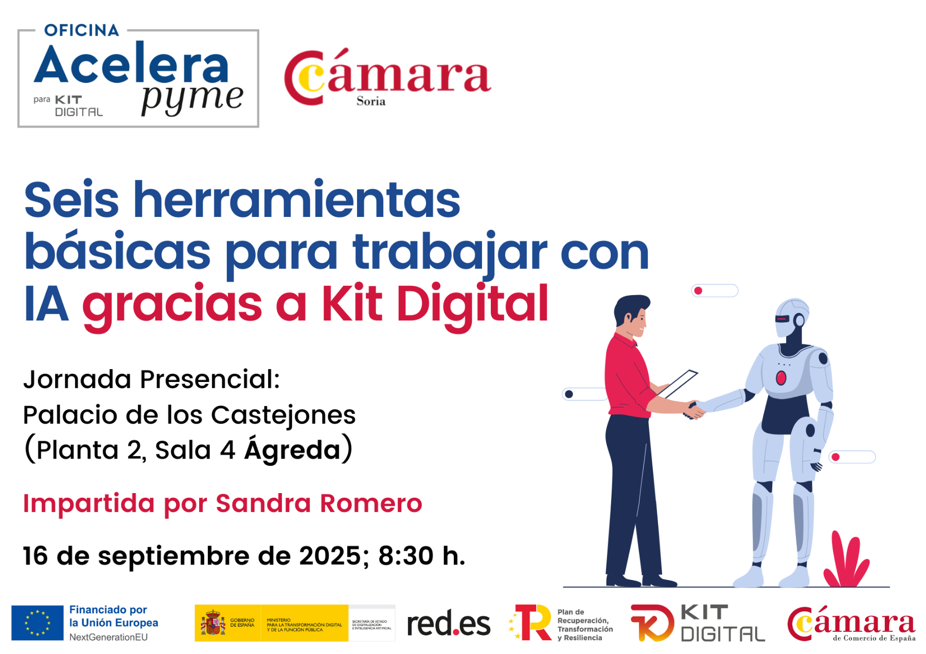 La Cámara acerca la Inteligencia Artificial a las pymes de la provincia con jornadas prácticas en Almazán, San Leonardo, Ágreda,  San Pedro Manrique y Vinuesa