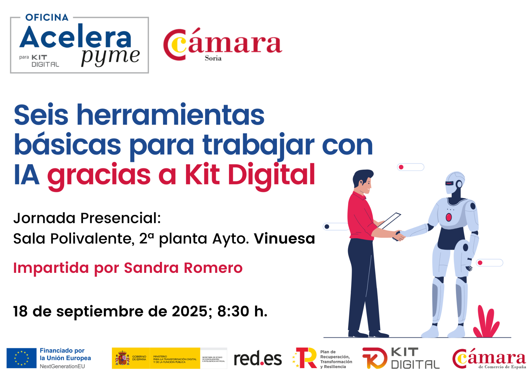 La Cámara acerca la Inteligencia Artificial a las pymes de la provincia con jornadas prácticas en Almazán, San Leonardo, Ágreda,  San Pedro Manrique y Vinuesa