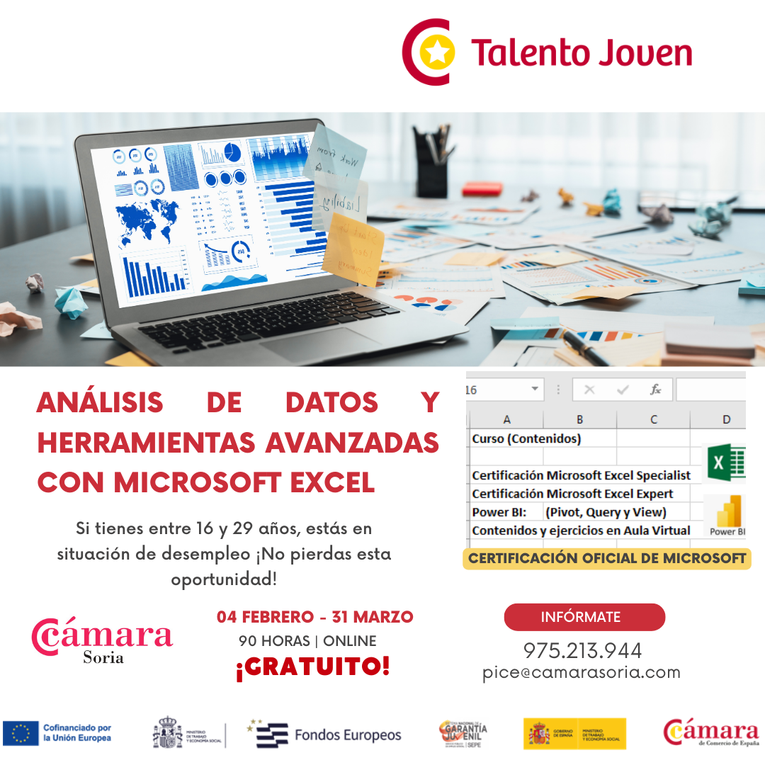 F.E. Curso Online Análisis de datos y herramientas avanzadas con Microsoft Excel: Power BI