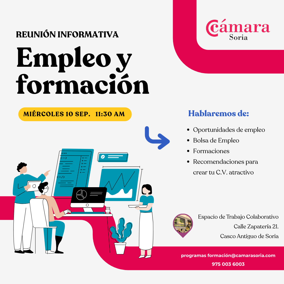 La Cámara de Comercio de Soria lanza dos nuevos cursos gratuitos online dentro del Programa Talento Joven