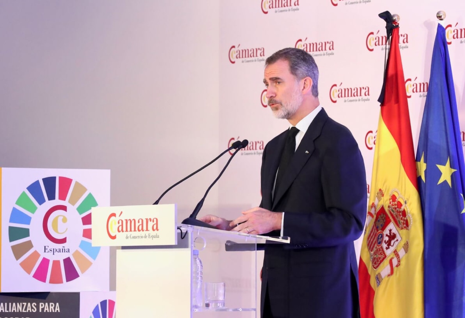 El presidente de la Cámara de Soria, Alberto Santamaría, participa en el Pleno Extraordinario de la Cámara de Comercio de España presidido por el Rey