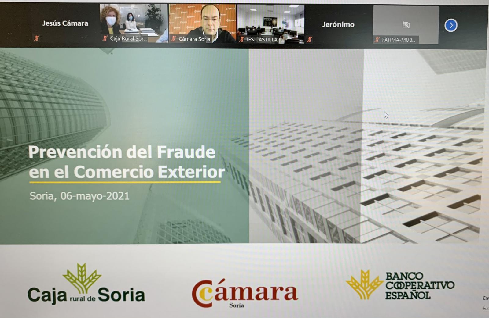 La Cámara y Caja Rural de Soria ayudan a las empresas a detectar y prevenir los crecientes fraudes en el comercio exterior